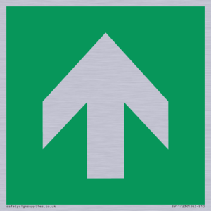E907 Safe condition: Up / forwards arrow (90 deg supplimentary)